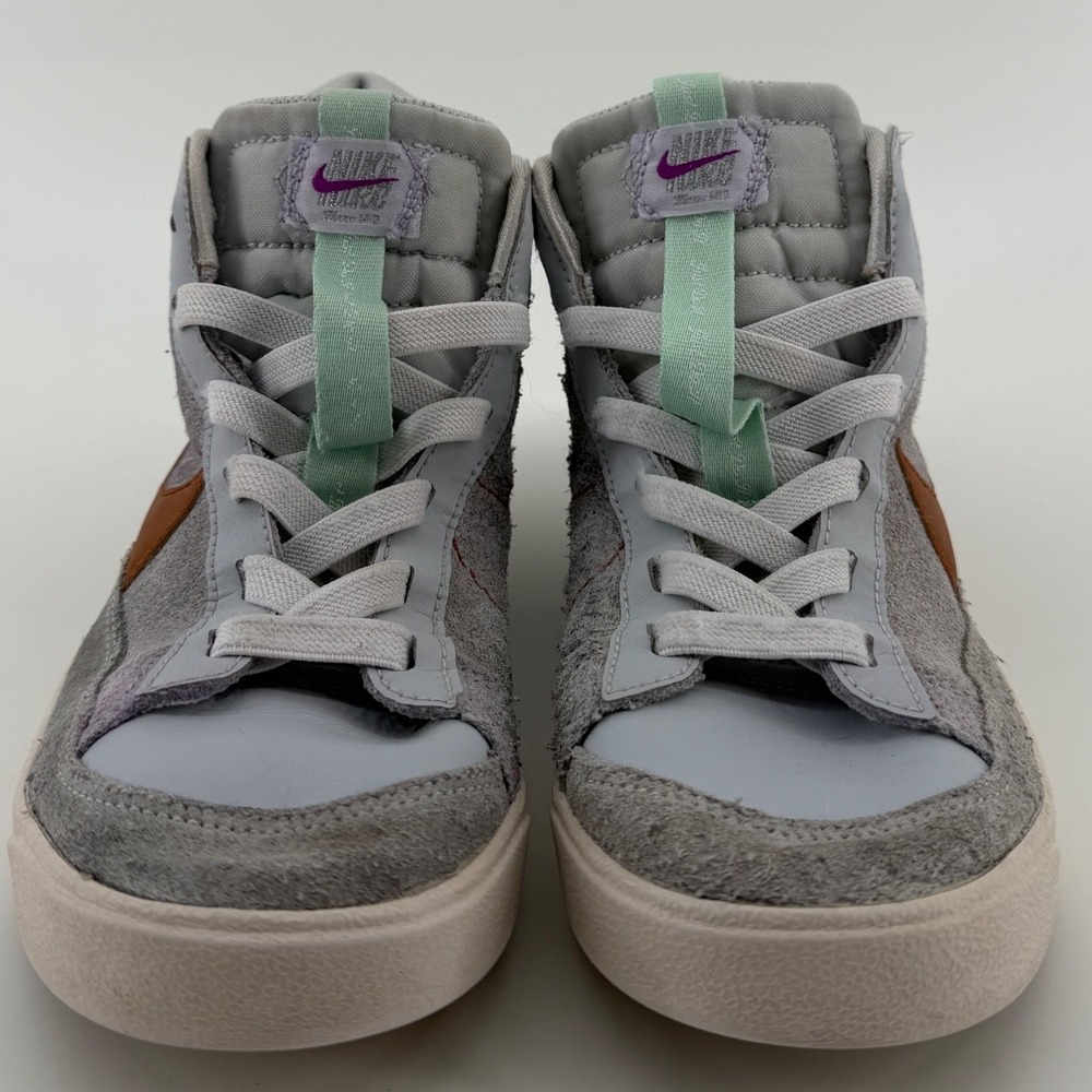 Nike Blazer Mid 77 Youth Size 3Y Grey Lavender Copper High Top Sneakers Shoes